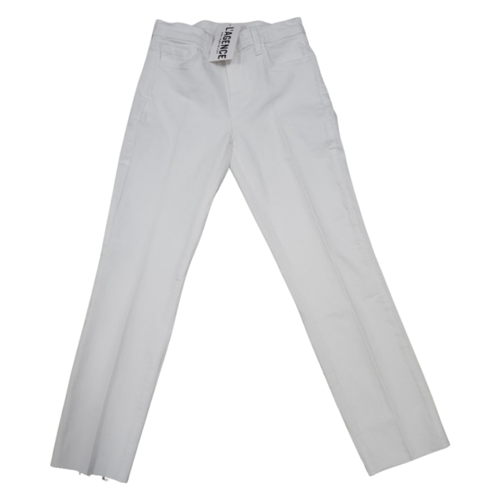⚓️ L'Agence Raw Hem White Jeans Size 25 NWT ⚓️